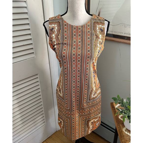 J MCLAUGHLIN Womens Dress Small Sophia Catalina Cloth Medallion Print Cocktail - Picture 1 of 12